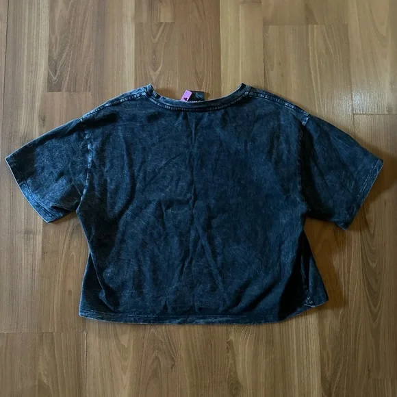 NWT Thorn & Fable Death 💀 Moth Mushrooms Mineral Wash cropped T-Shirt size S - Picture 6 of 6